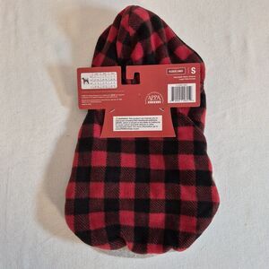 Coleman Pet Plush Jacket Size S Fleece Lined Red Buffalo Check